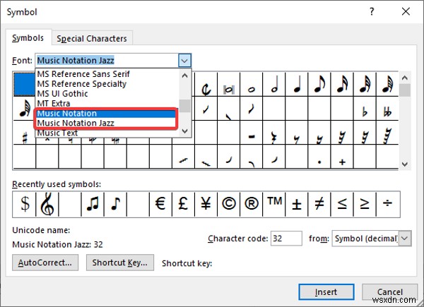 Cách chèn nốt nhạc và ký hiệu âm nhạc vào Microsoft Word