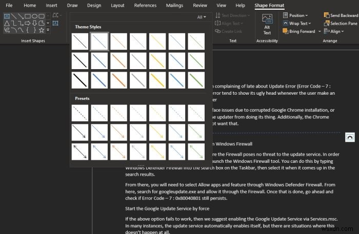 Cách chèn đường chấm hoặc đường nét đứt trong Microsoft Word