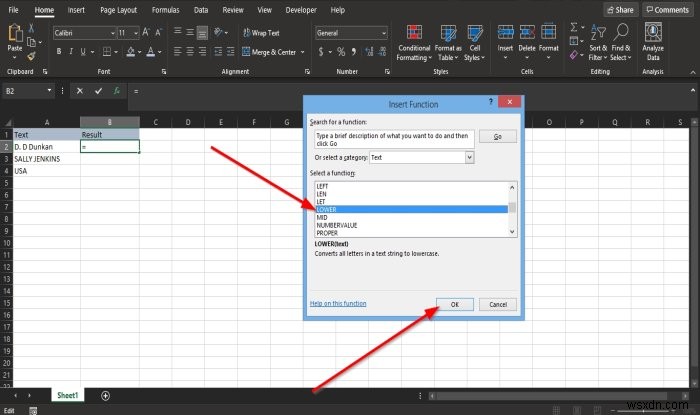 Cách dùng hàm Lower và Upper trong Excel để thay đổi chữ hoa/thường văn bản