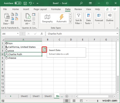Cách sử dụng tính năng Kiểu dữ liệu tự động trong Microsoft Excel