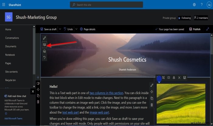 Cách tạo Trang cho trang SharePoint của bạn