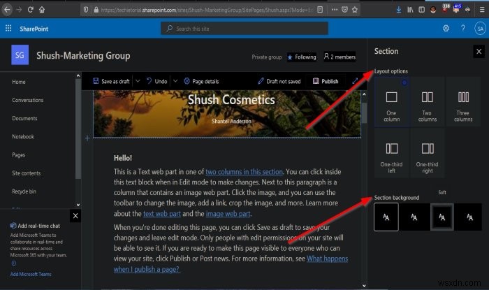 Cách tạo Trang cho trang SharePoint của bạn