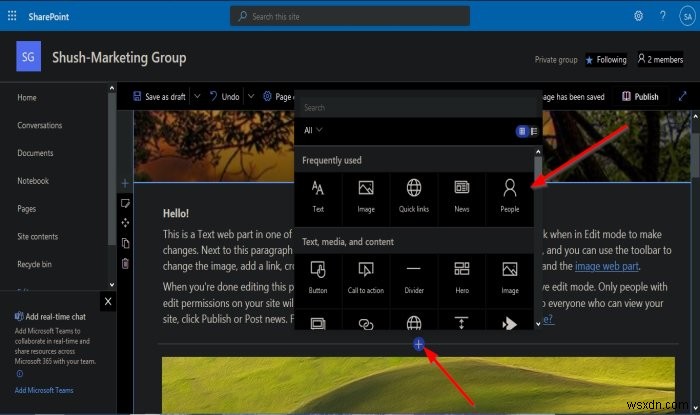 Cách tạo Trang cho trang SharePoint của bạn