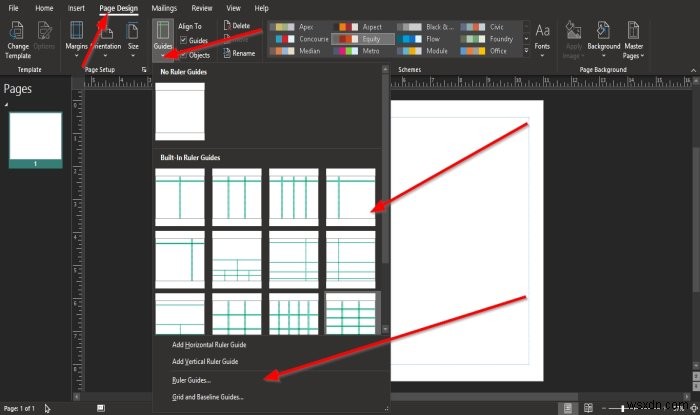 Hướng dẫn Layout Guides (Hướng dẫn bố cục) trong Publisher và cách sử dụng