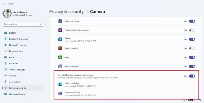 Camera Microsoft Teams bị xám hoặc không hoạt động