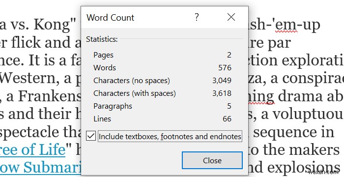 Cách xem số từ (Word Count) trong Word và PowerPoint