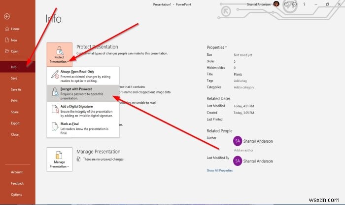 Cách đặt, thay đổi hoặc xóa mật khẩu cho bài trình bày PowerPoint