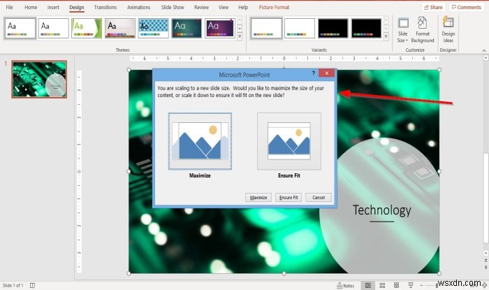 Cách thay đổi kích thước và định hướng Slide trong PowerPoint