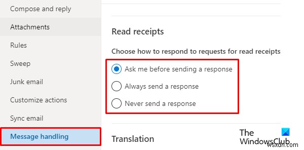 Cách bật và yêu cầu xác nhận giao đọc hoặc đọc đã xem trong Outlook