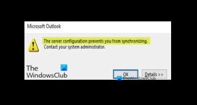 Cấu hình máy chủ ngăn chặn đồng bộ hóa – Lỗi Microsoft Outlook