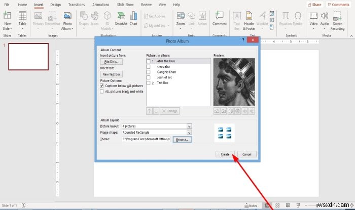 Cách tạo Album ảnh trong PowerPoint