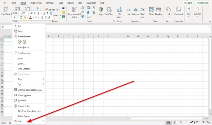 Cách tạo siêu liên kết (Hyperlink) cho tệp hiện có trong Excel