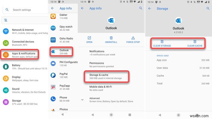Lỗi Error loading message Outlook trên Android