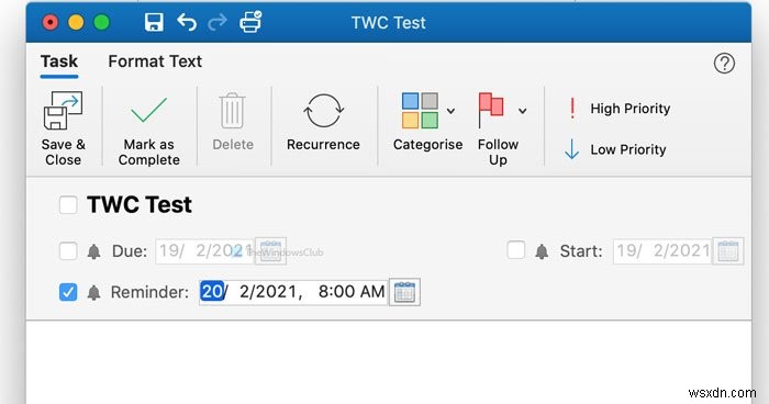 Cách tắt nhắc nhở (Reminders) và âm thanh nhắc nhở Outlook trên Mac