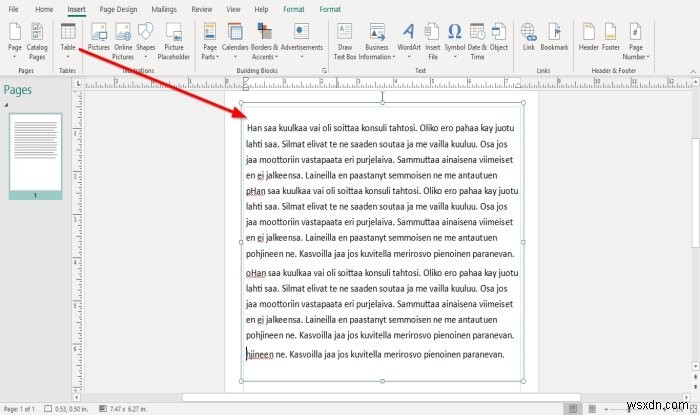 Cách định vị hình ảnh dùng Position Object trong Microsoft Publisher