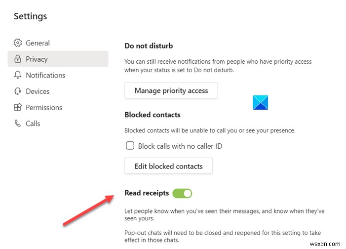 Cách tắt xác nhận đã đọc (Read Receipts) trong Microsoft Teams