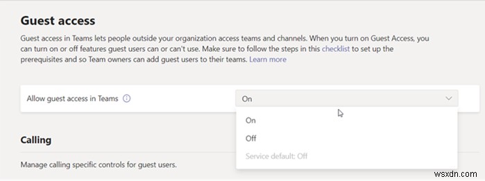 Cách bật/tắt quyền truy cập khách (Guest Access) trong Microsoft Teams