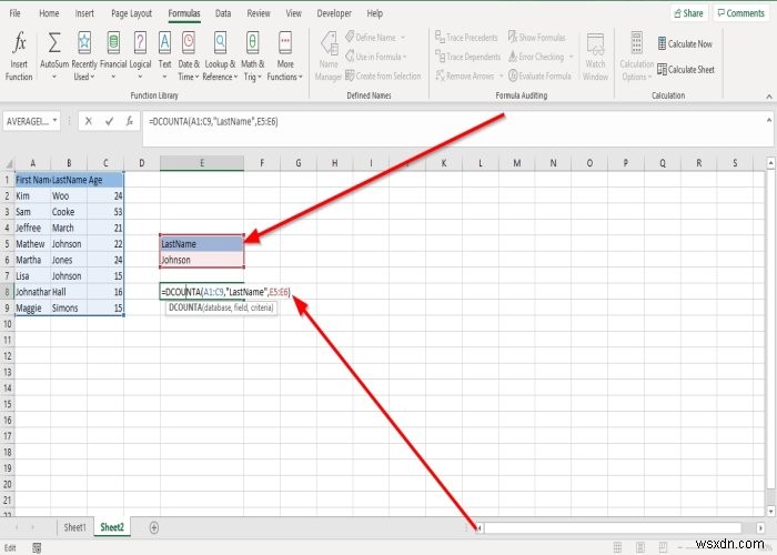 Cách dùng hàm DCOUNT và DCOUNTA trong Microsoft Excel