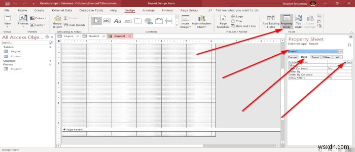 Cách tạo Báo cáo bằng Microsoft Access