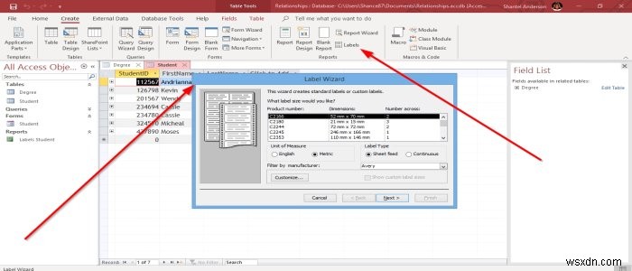Cách tạo Báo cáo bằng Microsoft Access