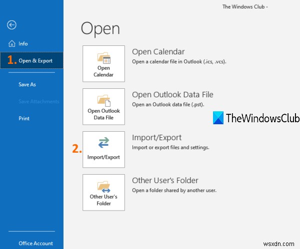 Cách nhập hoặc xuất bộ sưu tập đăng ký Nguồn cấp RSS trong Outlook