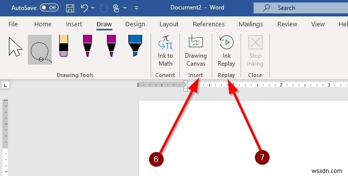 Cách vẽ trong Microsoft Word bằng công cụ tab Vẽ (Draw Tab)