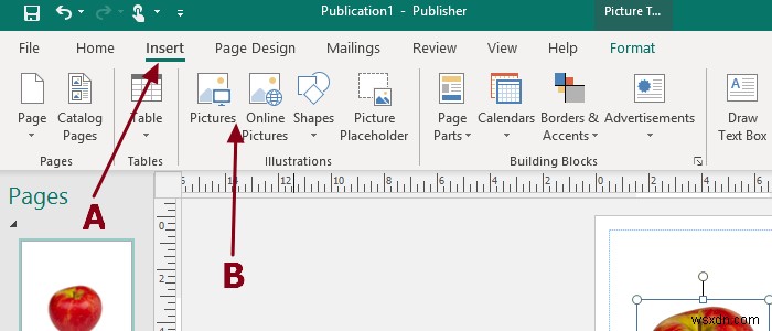 Thêm, Di chuyển và Chỉnh sửa Hình ảnh trong Microsoft Publisher