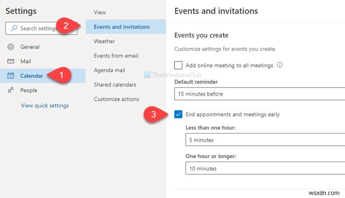 Cách tự động kết thúc cuộc hẹn và cuộc họp sớm hơn trong Microsoft Outlook
