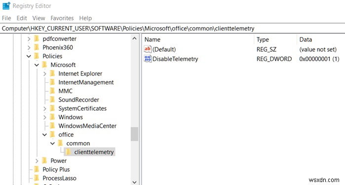 Giới hạn Telemetry Office 365 bằng Registry và Group Policy