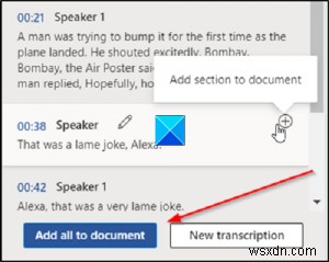 Tính năng Transcribe trong Word cho phép chuyển giọng nói thành văn bản (Text transcript)