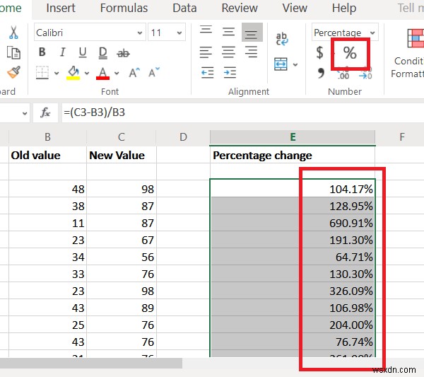 Cách tìm phần trăm thay đổi trong Excel?
