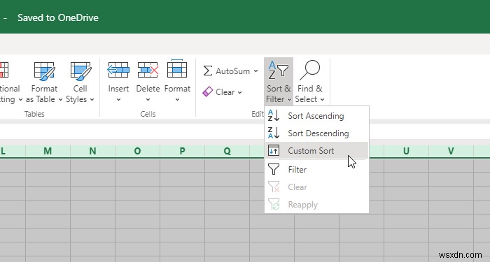 Cách sắp xếp dữ liệu theo ngày trong Excel