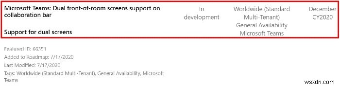 Microsoft Teams cho phép người dùng tham gia cuộc họp với hai màn hình