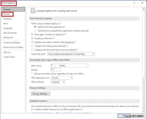 Cách tắt dấu đánh dấu đoạn văn (Paragraph marks) trong Microsoft Word