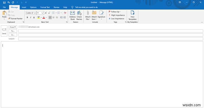 Cách tạo email mới trong ứng dụng Outlook sử dụng các tính năng của nó