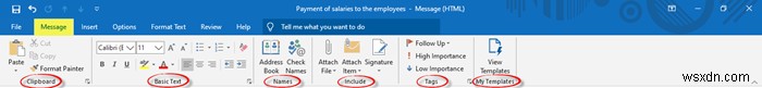 Cách tạo email mới trong ứng dụng Outlook sử dụng các tính năng của nó