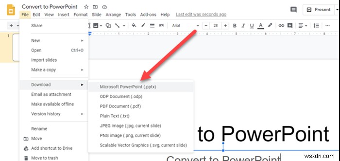 Cách chuyển đổi Google Slides sang PowerPoint và ngược lại