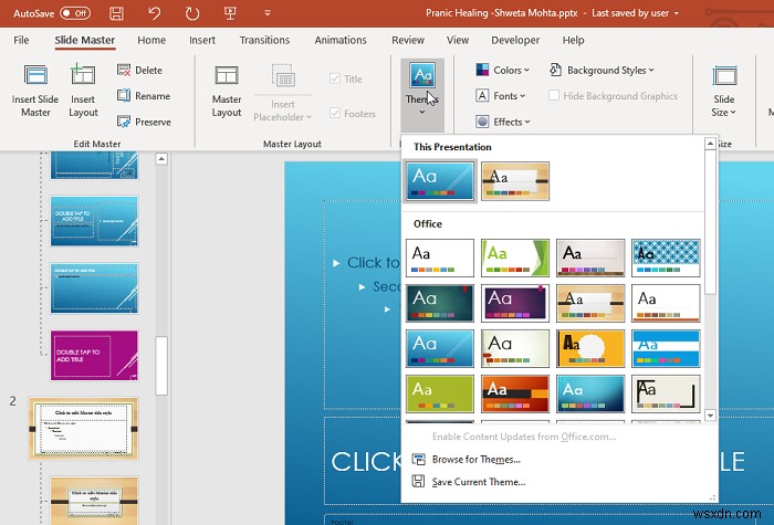 Cách thay đổi định dạng toàn bộ bài thuyết trình PowerPoint