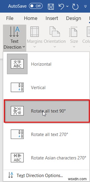 Cách thay đổi hướng văn bản trong Microsoft Word