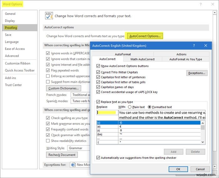 Cách tạo mục AutoText dùng với Microsoft Word