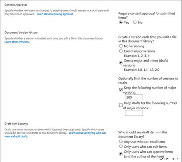 Cách bật Versioning (Phiên bản) trong SharePoint cho Thư viện hoặc Danh sách