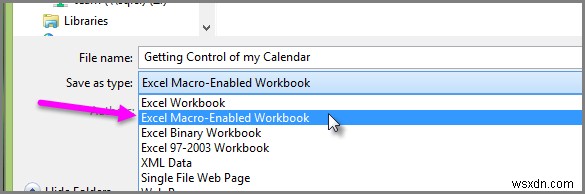 Cách lưu Calendar Insights workbook với dữ liệu của bạn trong Excel