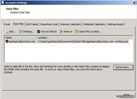 Lỗi 0x8004010F: Không thể truy cập tệp dữ liệu Outlook