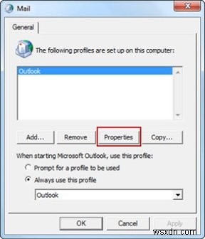 Lỗi 0x8004010F: Không thể truy cập tệp dữ liệu Outlook
