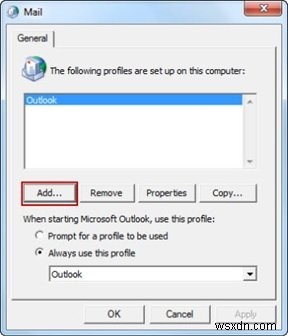 Lỗi 0x8004010F: Không thể truy cập tệp dữ liệu Outlook