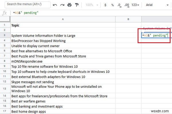 Cách thêm tiền tố hoặc hậu tố cho phạm vi ô trong Excel