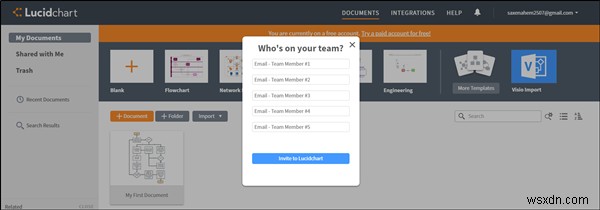 Tạo sơ đồ luồng trong Lucidchart và nhập vào Microsoft Word