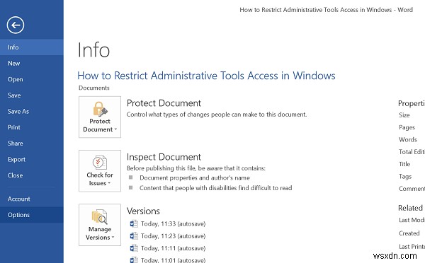 Tính năng Thống kê Đọc hiểu trong Microsoft Word