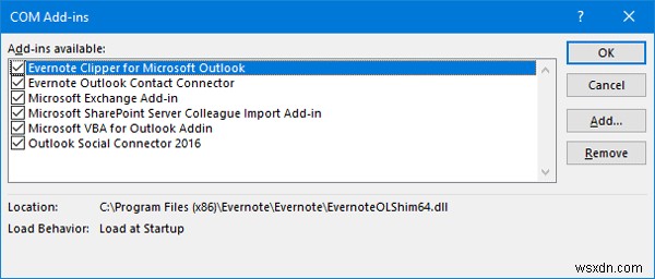 Không thể khởi động Microsoft Outlook, Tham số dòng lệnh không hợp lệ