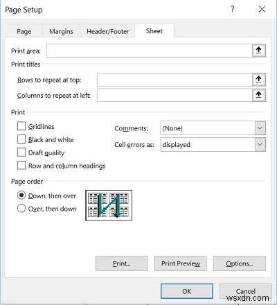 Cách chọn Hàng hoặc Cột làm Tiêu đề in (Print Title) cho Báo cáo Microsoft Excel